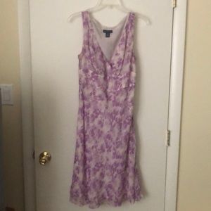 Light purple floral print dress from Ann Taylor